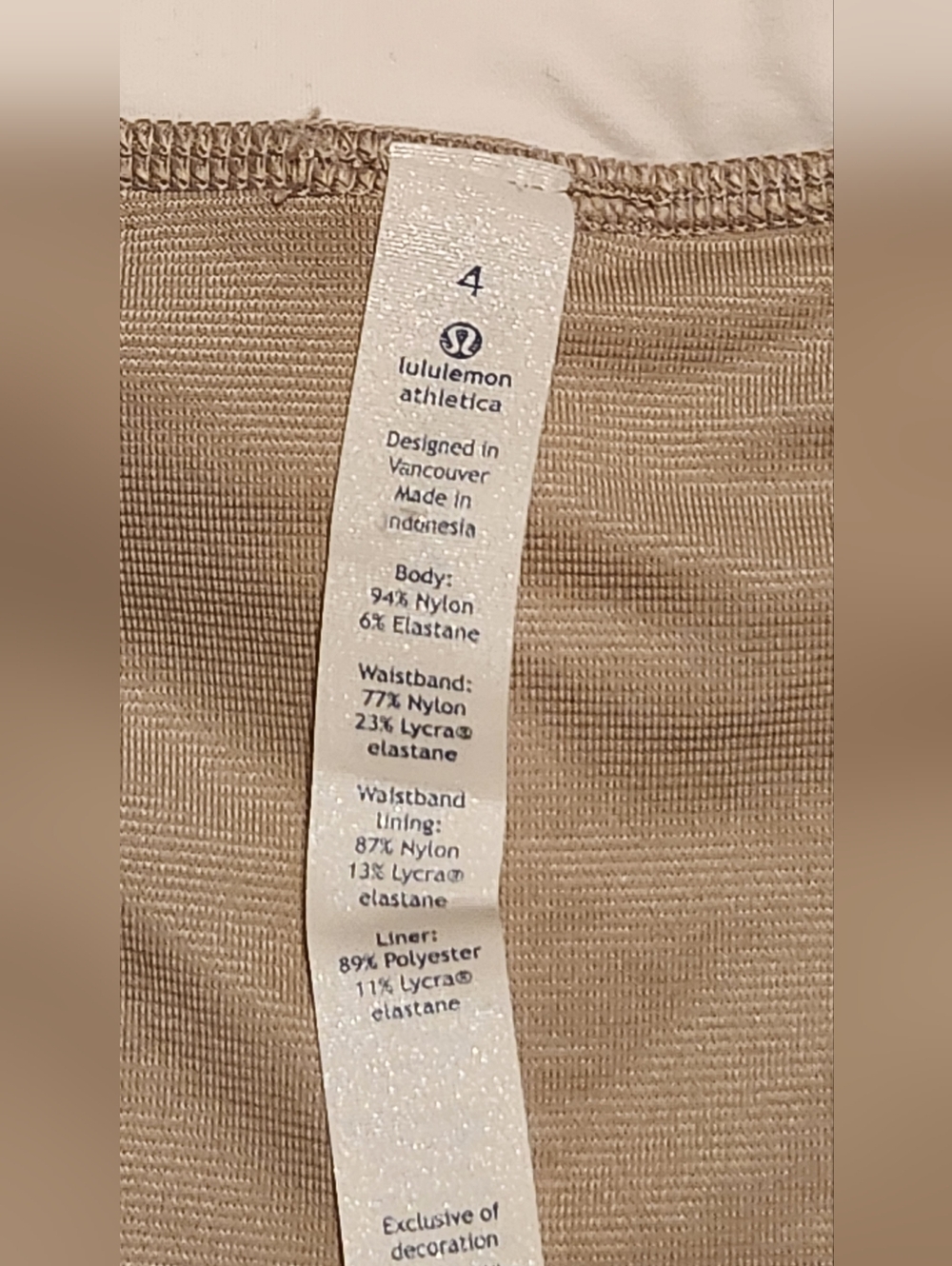 Lululemon Run Times Shorts. White. Size 4. NEW - Picture 4 of 7